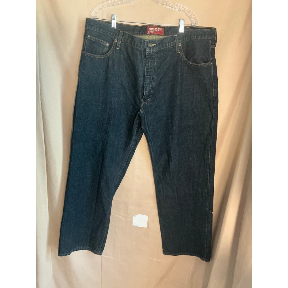 Arizona Jeans Loose Straight Mens 42x30 Dark Wash Blue Denim Excellent Condition